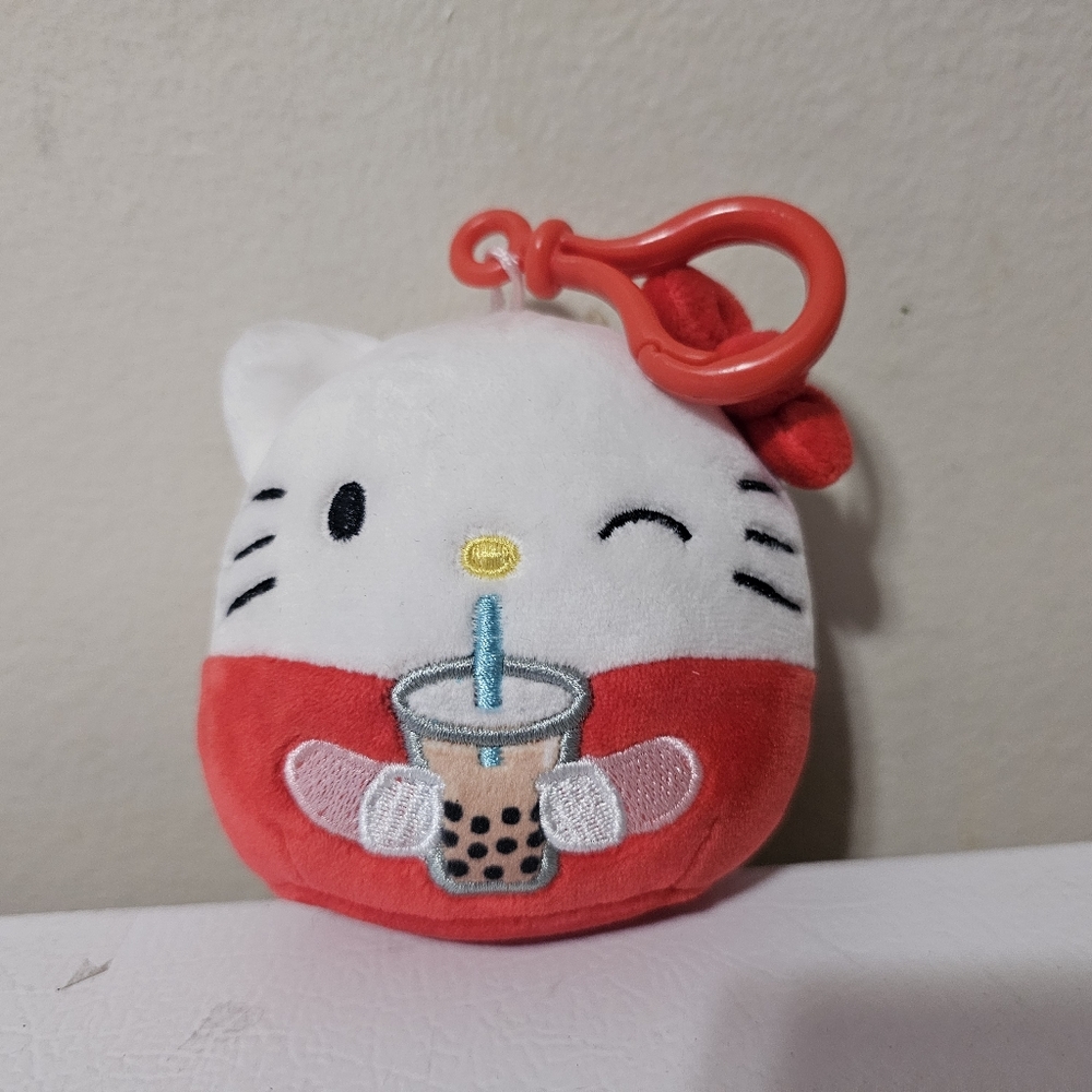 Squismallow Hello Kitty Backpack Clip 3.5"